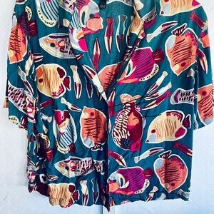 Patagonia Tidal Threads Wrasse Pollinator Button Shirt